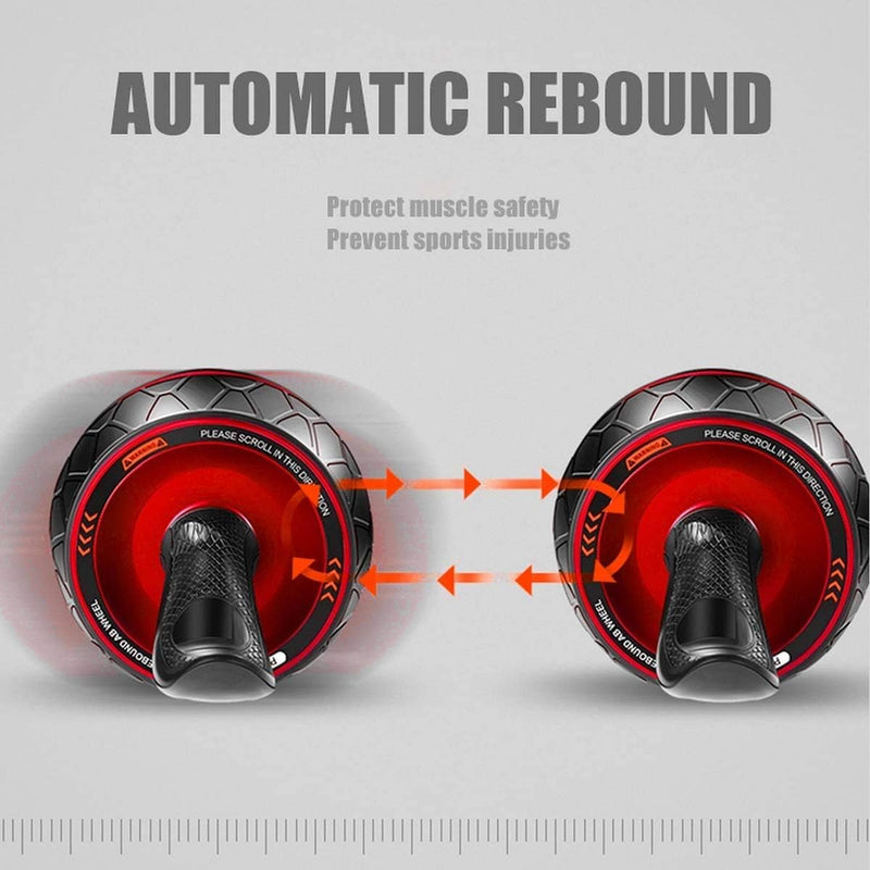 Laden Sie das Bild in Galerie -Viewer, Ab roller met automatische rebound en slimme rem tot 136 kg rood – buikspiertrainer – ab wheel

