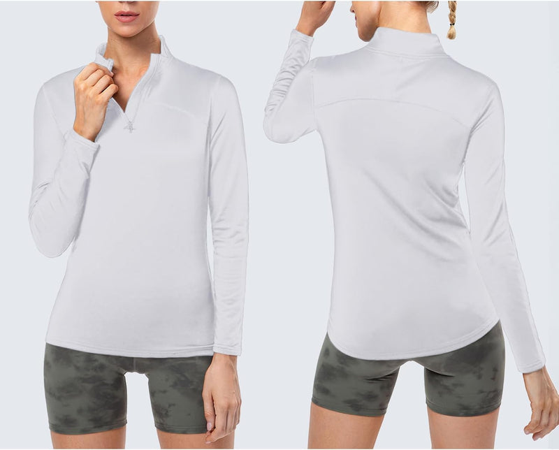 Laden Sie das Bild in Galerie -Viewer, Dames sportshirt lange mouw met halve rits
