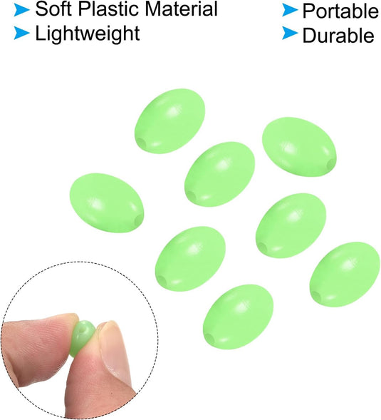 Lichtgevende viskralen 100 stuks 8 x 6 mm met opbergdoos – glow beads – visaccessoires