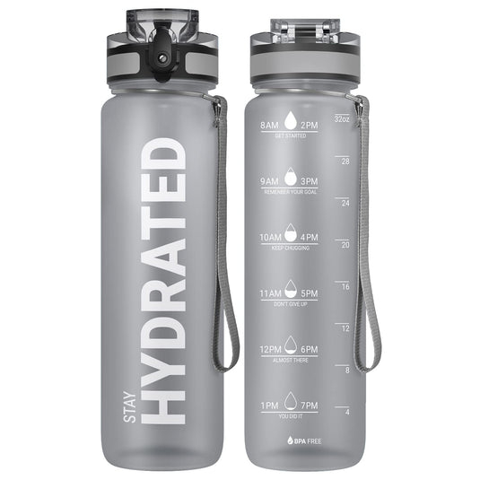 Drinkfles 750 ml BPA-vrij met tijdmarkeringen en lekvrije dop – waterfles – sportfles