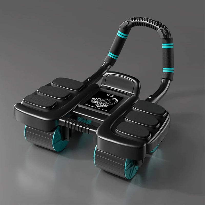 Laad afbeelding in Galerijviewer, Ab roller met automatische rebound elleboogsteun en kniemat – buikspiertrainer – ab wheel
