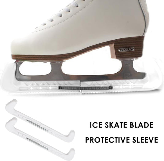 Verstelbare schaatsbeschermers wit 30 cm – 1 paar