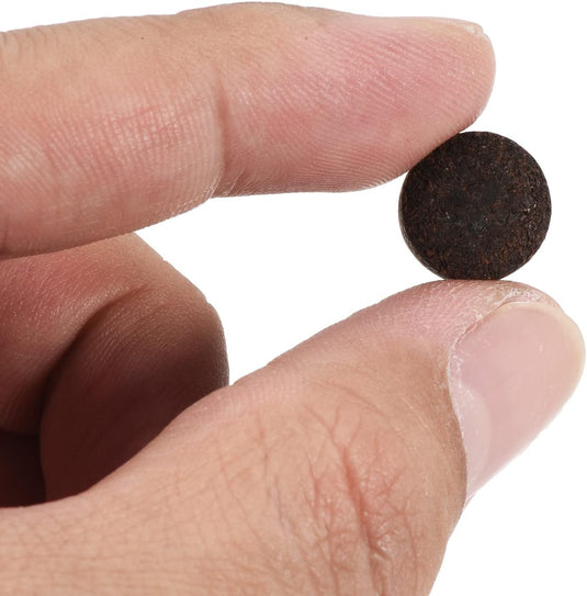 Biljart keu tips 6 stuks 11 mm van rundleer bruin – vervangende pomeransen – biljart accessoires