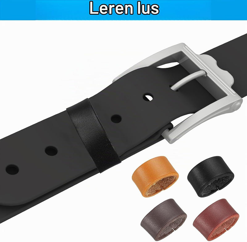 Laad afbeelding in Galerijviewer, Leren riemlussen 2 stuks voor riemen 38-40 mm – riemhouders – vervangende keeper loops
