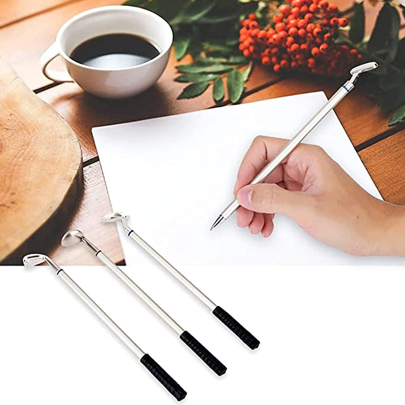 Laad afbeelding in Galerijviewer, Mini Golf Putter Club Set Balpennen Golf Club Golfclubs 3 stuks mini-pen voor golfclub club decoratie briefpapier voor golfliefhebbers dames kinderen indoor spel
