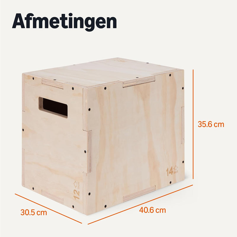 Load image into Gallery viewer, Houten plyo box met 3 hoogtes tot 204 kg – jump box – plyometrische trainingsbox
