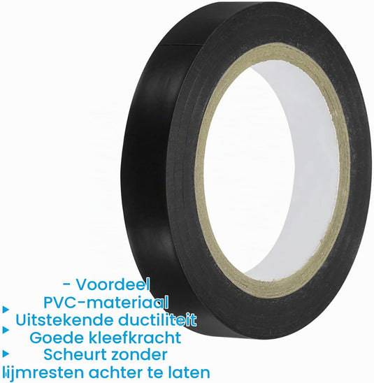 Racket afwerktape 10 meter 3 rollen zwart – PVC grip tape – tennis badminton accessoires