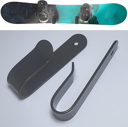 Skateboard wandhouder van roestvrij staal met opberghaken – longboard snowboard boardhouder