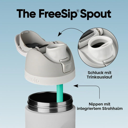 Geïsoleerde RVS drinkfles 710 ml met rietje en lekvrije dop – waterfles – thermosfles