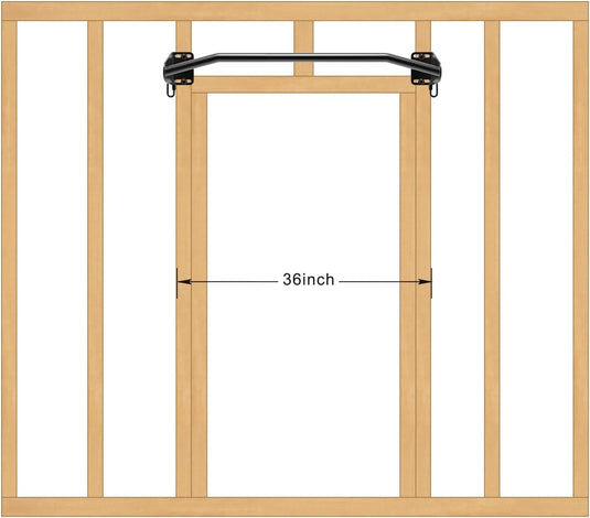 Heavy-duty optrekstang voor wand en balk tot 227 kg met accessoireringen – pull-up bar – krachttraining