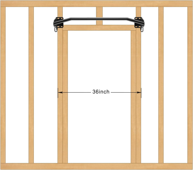 Laad afbeelding in Galerijviewer, Heavy-duty optrekstang voor wand en balk tot 227 kg met accessoireringen – pull-up bar – krachttraining
