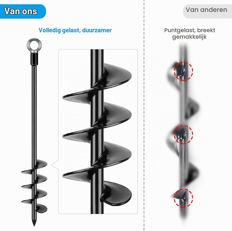 Carica immagine in Galleria Viewer, Grondankers 6 stuks 47 cm heavy duty met vaste ring – trampoline ankers – stormankers
