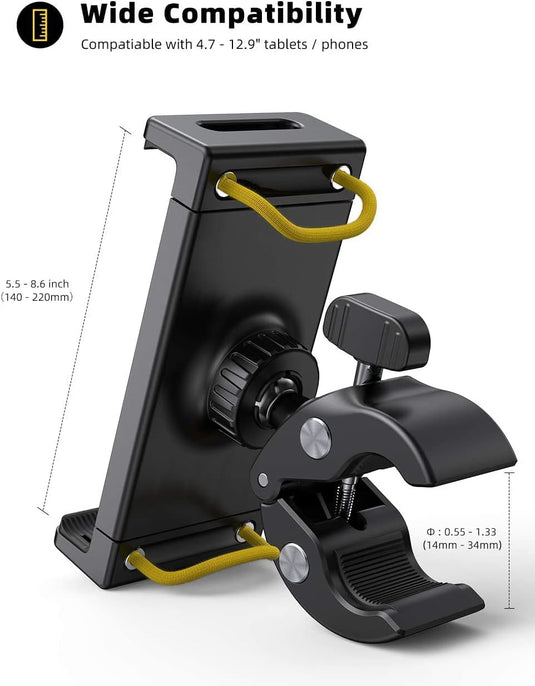Lamicall Hometrainer Tablethouder, Loopband Hometrainer Tablethouder - Verstelbare Stuurbeugel voor Binnen voor iPad Pro 9.7, 10.5, 12.9, Air mini 2 3 4, iPhone, Samsung Tab, andere 4.7-13" tablets