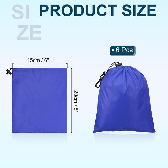 Opbergzakken met trekkoord 35 x 40 cm 6 stuks – waterbestendige reiszakken