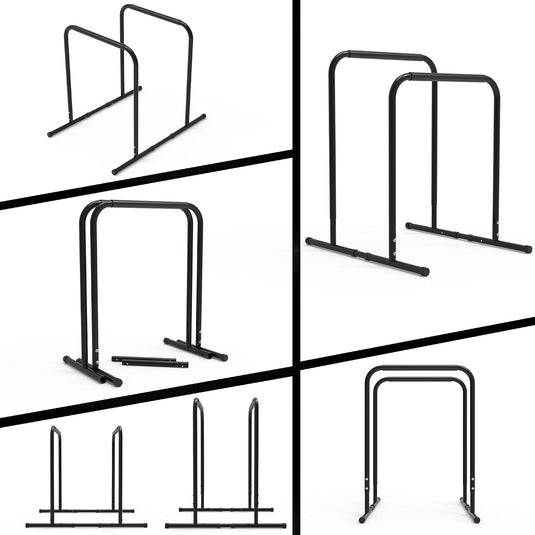 Verstelbare dip bars 87-100 cm van staal tot 136 kg – dip station – calisthenics