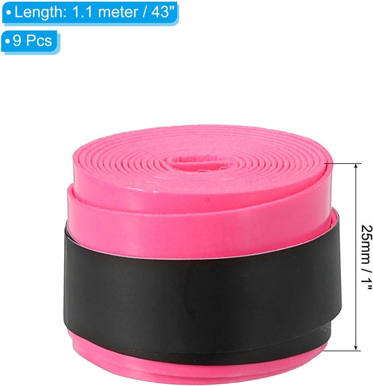 Racket grip tape set 9 stuks roze