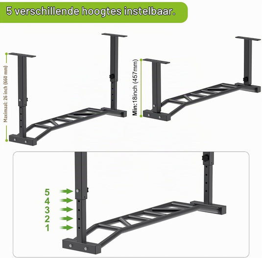 Barre de traction fixée au plafond avec système de poulie et plusieurs positions de prise – barre de traction – appareil à câble