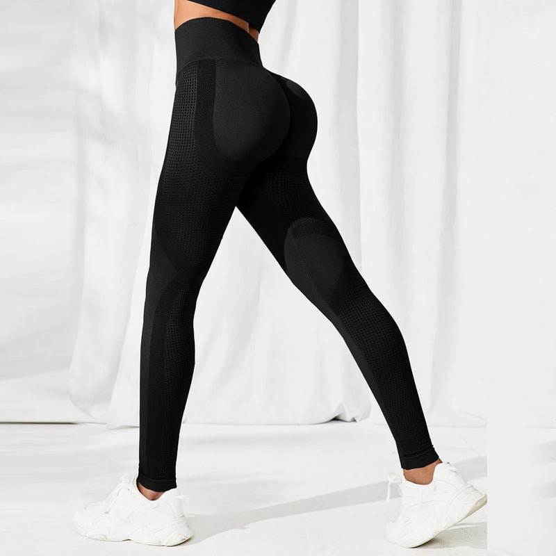 Laden Sie das Bild in Galerie -Viewer, Dames sportshort met hoge taille naadloos en aansluitend – fitness short – yoga broek
