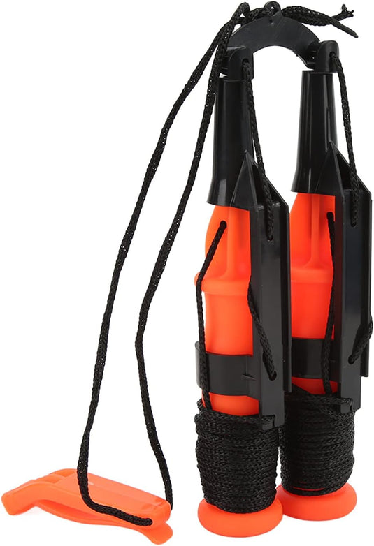 IJspriemen voor ijsvissen van roestvrij staal met noodfluitje en antislip handgrepen – ijsveiligheid – ijsvisaccessoires