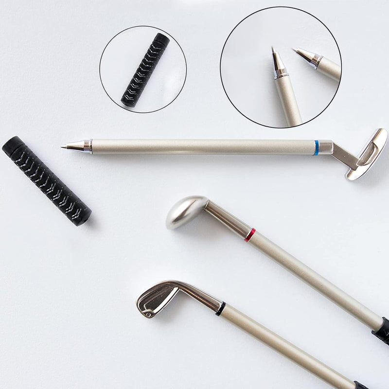 Laad afbeelding in Galerijviewer, Mini Golf Putter Club Set Balpennen Golf Club Golfclubs 3 stuks mini-pen voor golfclub club decoratie briefpapier voor golfliefhebbers dames kinderen indoor spel
