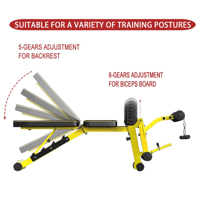 Load image into Gallery viewer, Utility Weight Bench with Leg Extension - Multi-Position Adjustable Bench for Strength Training, Dumbbell Exercise and Ab Workouts
