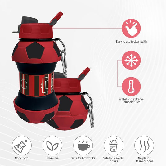 Voetbal drinkfles met rietje 550 ml