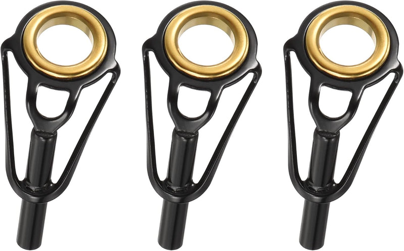 Load image into Gallery viewer, Hengel topogen 3 stuks 1 mm van roestvrij staal zwart-goud – hengeltop reparatieset – visaccessoires

