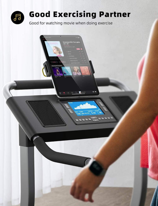 Lamicall Hometrainer Tablethouder, Loopband Hometrainer Tablethouder - Verstelbare Stuurbeugel voor Binnen voor iPad Pro 9.7, 10.5, 12.9, Air mini 2 3 4, iPhone, Samsung Tab, andere 4.7-13" tablets