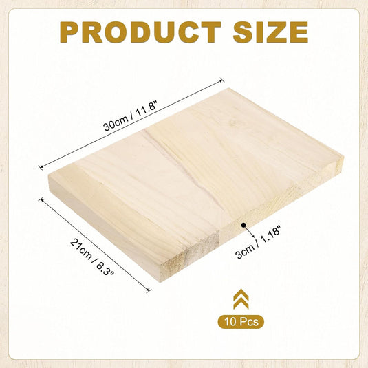 Karate breekplanken 10 stuks 30 x 20,5 cm van hout – taekwondo breaking boards – vechtsport training en demonstraties