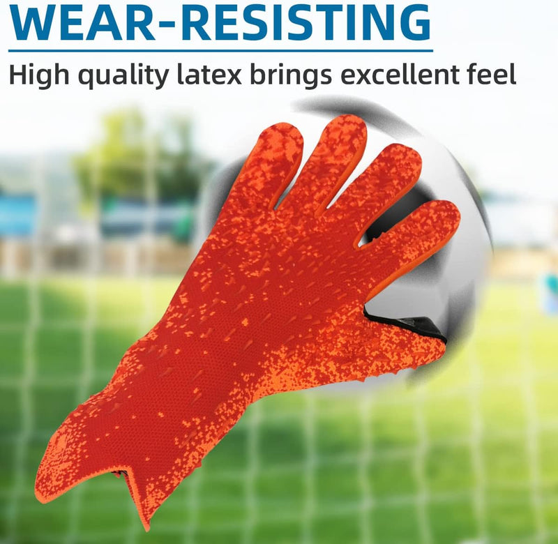 Load image into Gallery viewer, Voetbal Goalkeeper Handschoenen voor jongens, kinderen, volwassenen, voetbalkeeperset, premium keepershandschoenen, super grip en bescherming, maat 6/7/8/9/10
