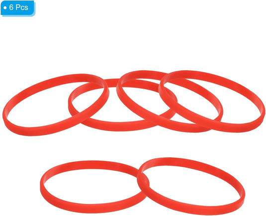 Siliconen armbanden 6 stuks 180 mm – elastische polsbandjes – sport en team accessoires