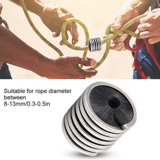 Touwreiniger 8-13 mm – Nylon Reinigingsborstel voor Klimtouw en Koord – Roestvrij Staal – Outdoor Speleologie – Zwart