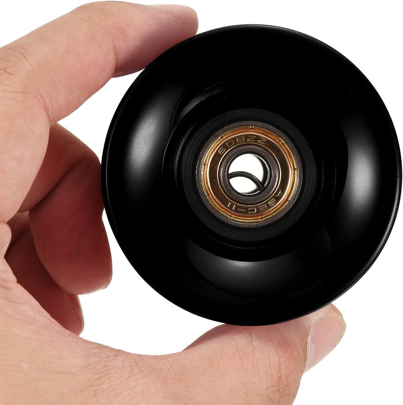 Laden Sie das Bild in Galerie -Viewer, Longboard wielen 60 mm 80A met ABEC-11 lagers 4 stuks zwart-goud – cruiser skateboard wielen
