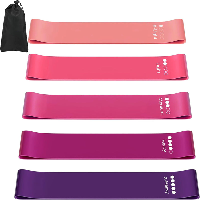 Load image into Gallery viewer, Resistance Band Set Van 5, Natuurlijk latex Weerstandsbanden, Resistance Band Set Met Oefeninstructies En Draagtas, Gymnastiekband Voor Yoga, Pilates, Fitness, thuis trainen, stretchen
