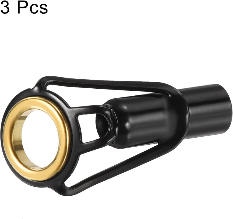 Load image into Gallery viewer, Hengel topogen 3 stuks 1 mm van roestvrij staal zwart-goud – hengeltop reparatieset – visaccessoires
