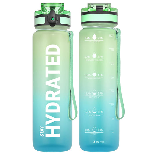 Drinkfles 750 ml BPA-vrij met tijdmarkeringen en lekvrije dop – waterfles – sportfles