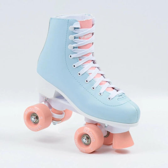 Madivo Pastel Klassieke retro rolschaatsen voor dames | ABEC-7 kogellagers | meisjes rolschaatsen, skeelers| blauw/koraal | maat 35, 36, 37, 38, 39, 40, 41