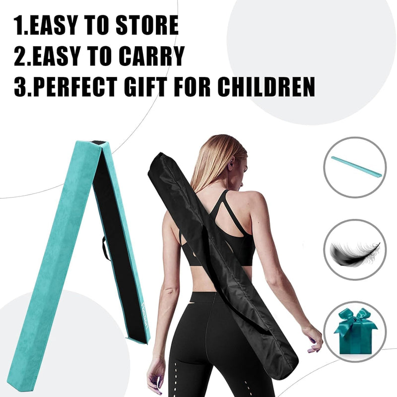 Laden Sie das Bild in Galerie -Viewer, Gymnastiekbalk 210-300 cm – opvouwbare balansbalk met antislip onderzijde en draaggreep – voor kinderen en training thuis
