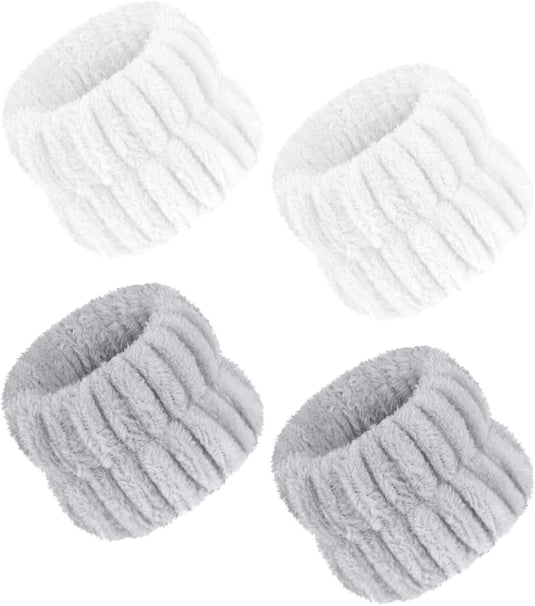 AOOWU Polsband, Elastische Microvezel, Gezichtswas, Cosmetica, Haarband, Spa-armbanden voor Absorberende Zweetband voor Vrouwen en Meisjes, Make-up, Pols, Gezichtsverzorging