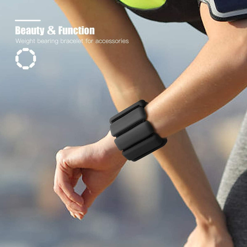 Load image into Gallery viewer, 2 stuks verstelbare polsgewichten enkelgewichten voor oefeningen wandelen joggen yoga aerobics pilates gewichtsarmband fitnessarmband (14-23 cm)
