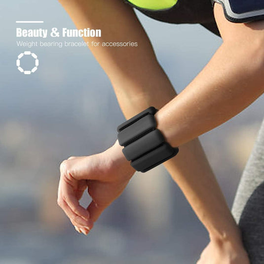 2 stuks verstelbare polsgewichten enkelgewichten voor oefeningen wandelen joggen yoga aerobics pilates gewichtsarmband fitnessarmband (14-23 cm)