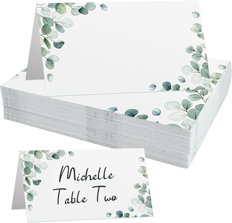 Laden Sie das Bild in Galerie -Viewer, 100 Stuks trouwplaatskaartjes, Plaatskaartjes voor tafeldecoraties, Elegant ontworpen plaatskaartjes voor bruiloften, ceremonies, verjaardagen, dopen, communies en andere festiviteiten

