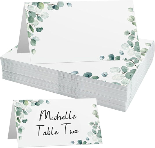 100 Stuks trouwplaatskaartjes, Plaatskaartjes voor tafeldecoraties, Elegant ontworpen plaatskaartjes voor bruiloften, ceremonies, verjaardagen, dopen, communies en andere festiviteiten