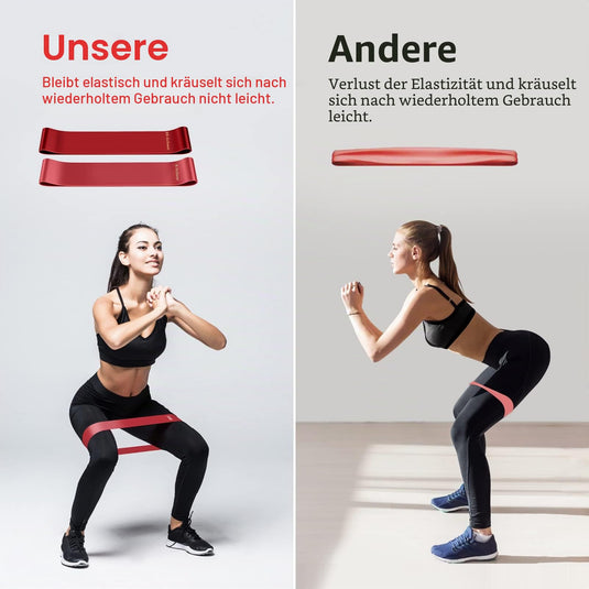 Fitness elastieken 5-delige set met verschillende weerstandsniveaus – weerstandsbanden – resistance bands