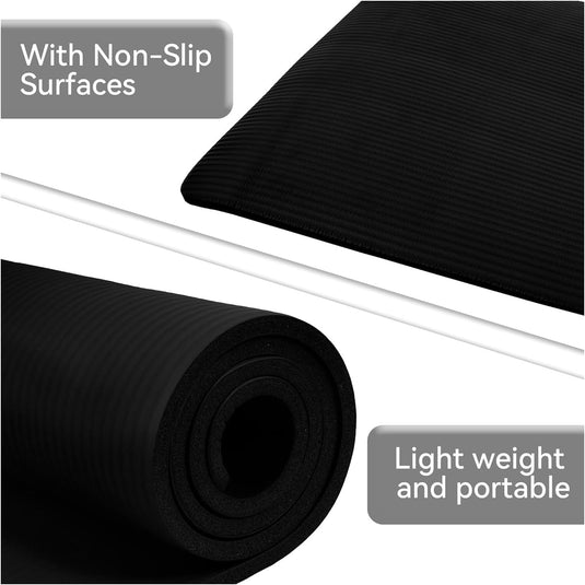Yogamat NBR antislip groen met draagriem
