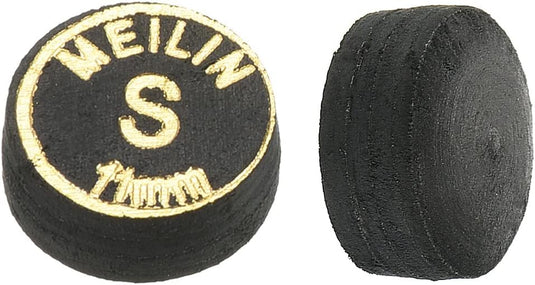 Biljart keu tips 2 stuks 11 mm van gelaagd leer zwart – zachte pomeransen – biljart accessoires