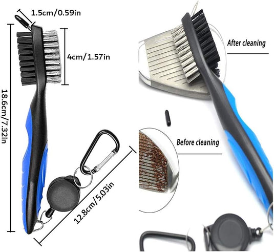 Golfreinigingsset met handdoek, borstel en divottool – 4-delig