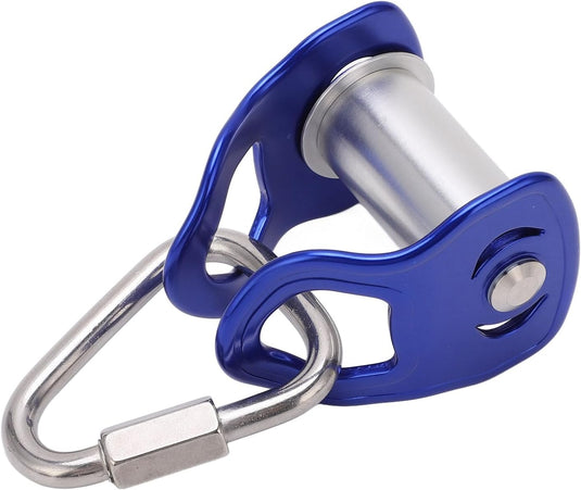 Poulie de tyrolienne en alliage d’aluminium avec une résistance de 20 kN pour slackline et entraînement en plein air – poulie pour câble – parcours d’obstacles