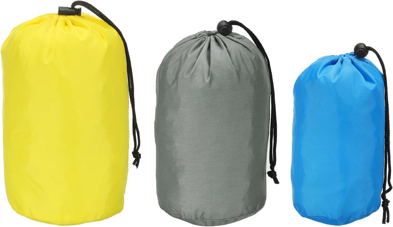Laad afbeelding in Galerijviewer, Waterdichte opbergzakken 3 stuks S M L met trekkoord – stuff sacks – camping accessoires
