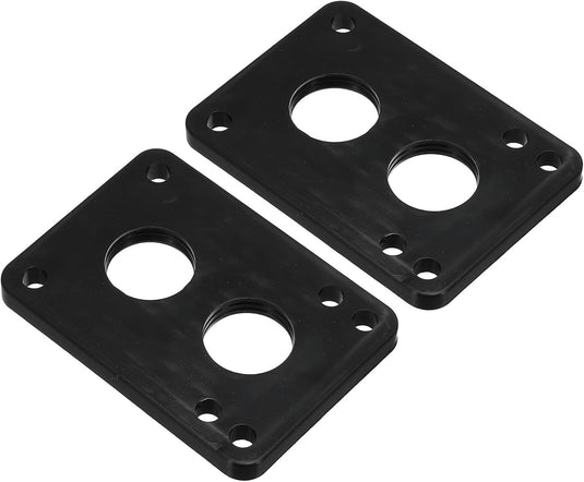 Skateboard riser pads 2 stuks 6 mm van PU zwart – schokdempers – skateboard accessoires